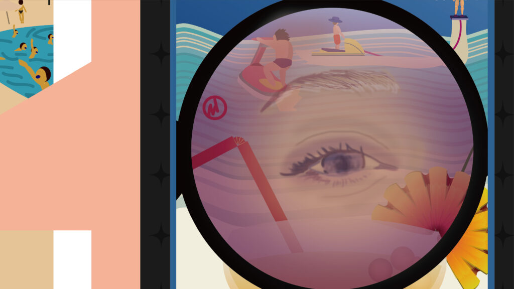 Colorful vector Illustration – Fantasised beach