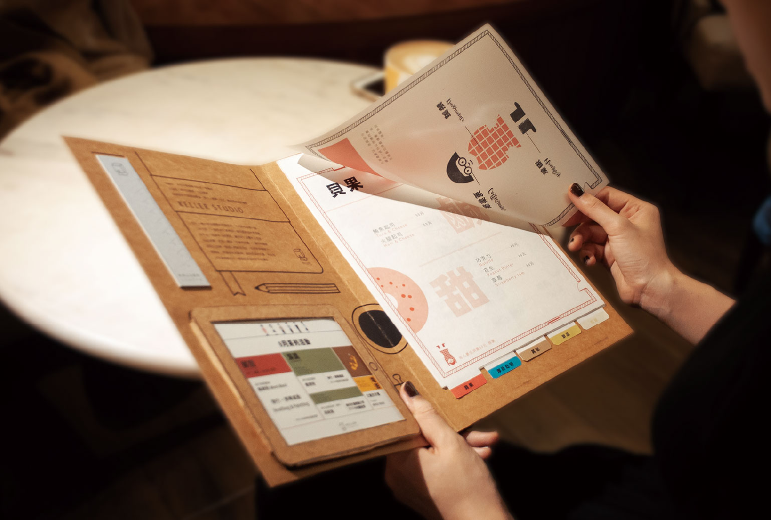 See how I turned a classic menu into a fun and informative experience for customers of KellerStudio